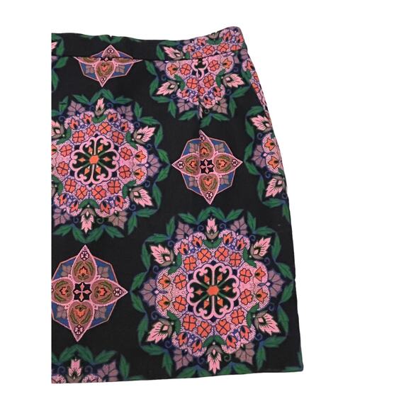 J. Crew Womens Size 8‎ Navy Blue Floral Basket Weave Geometric Print Skirt - Picture 4 of 16